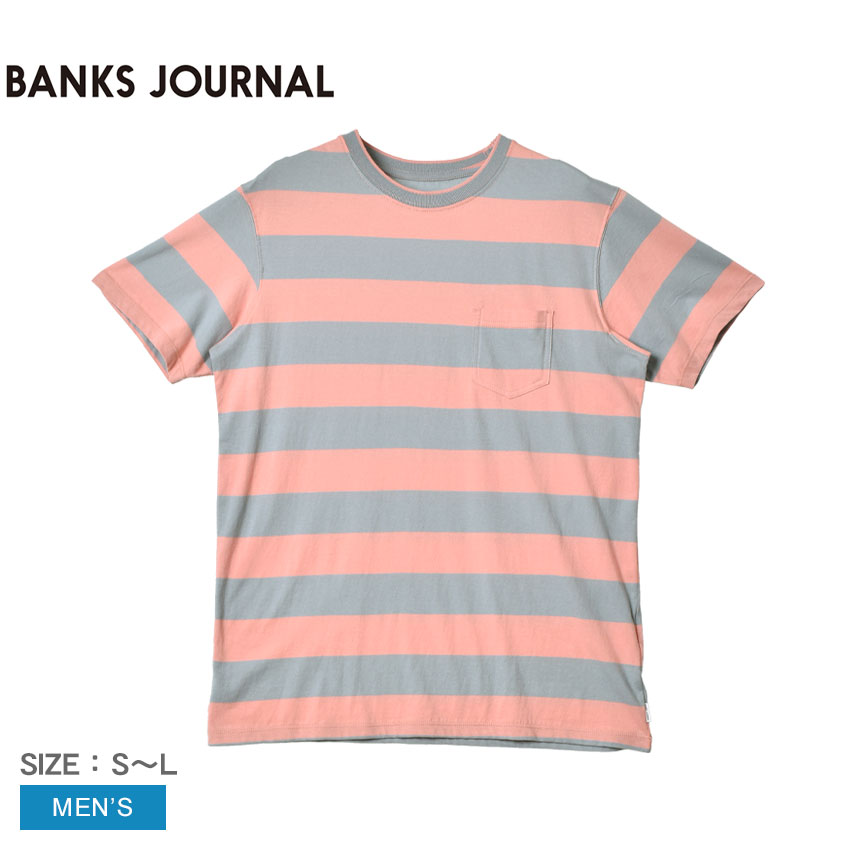 バンクス ジャーナル 半袖Tシャツ メンズ ディアスデラックスTシャツ ブルー ピンク BANKS JOURNAL WTS0687 トップス サーフ 半袖 スポー