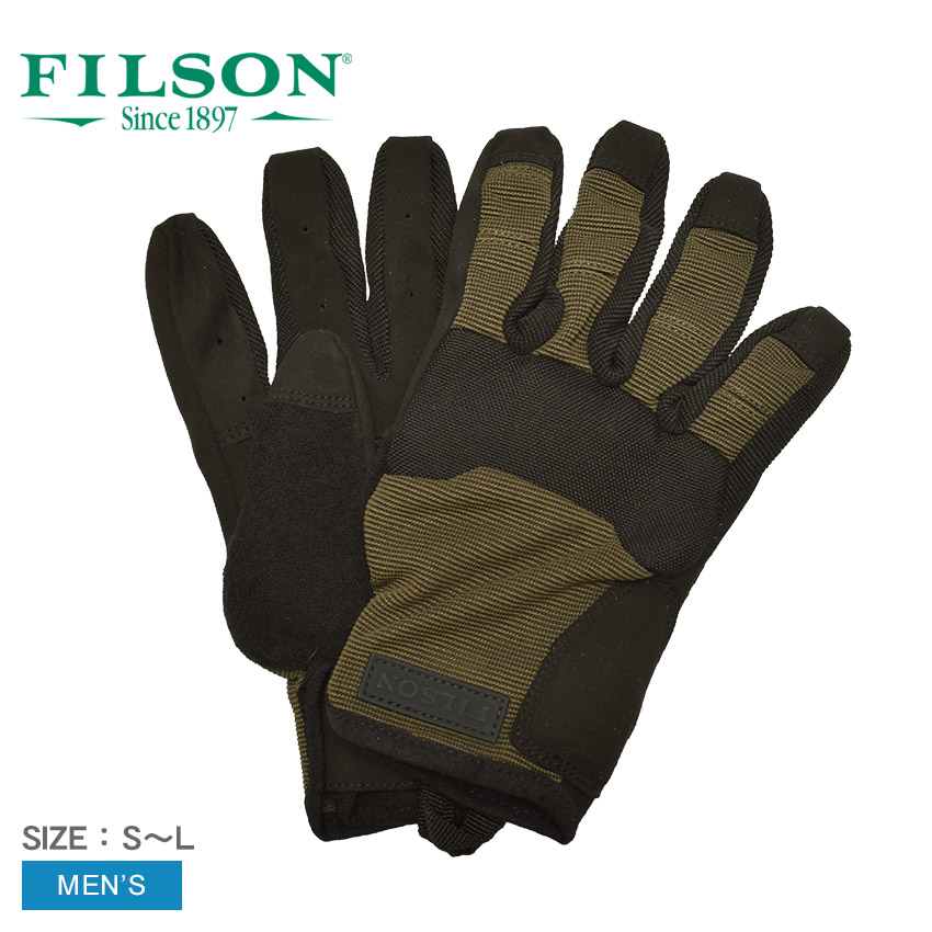 フィルソン 手袋 メンズ スポーティング グローブス ブラック 黒 カーキ FILSON 20160728 グローブ アウトドア タッチパネル対応 スマホ