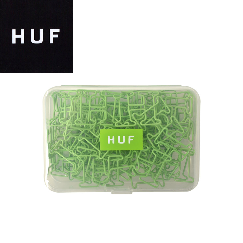 ハフ 文房具 レディース メンズ ペーパー クリップ グリーン 緑 HUF AC00748 文具 小物 ステーショナリー おしゃれ 雑貨 事務用品 スケボ