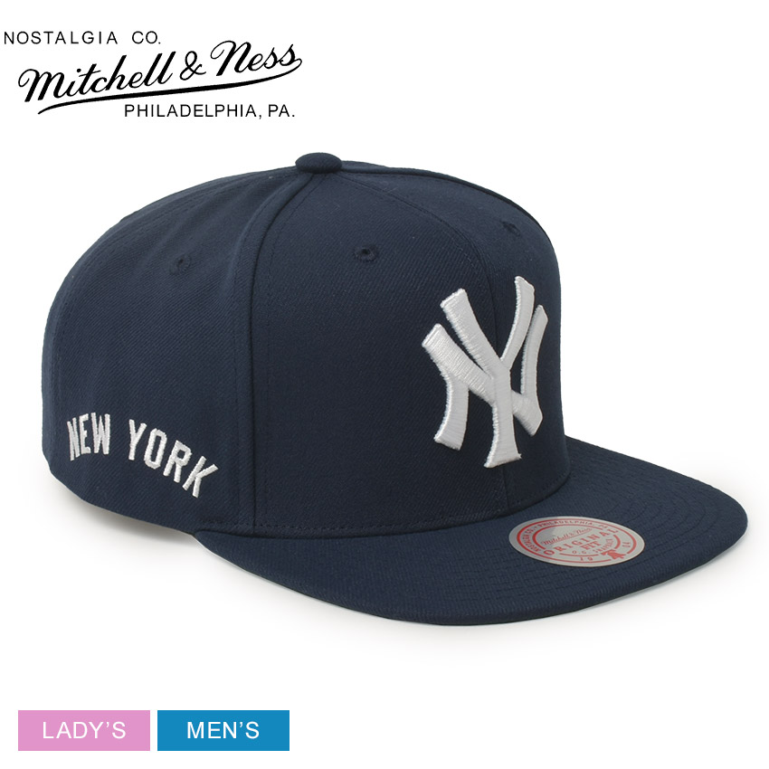 ミッチェルアンドネス ベースボールキャップ レディース メンズ Evergreen Snapback Coop New York Yankees ネイビー 紺 MITCHELL ＆ NES