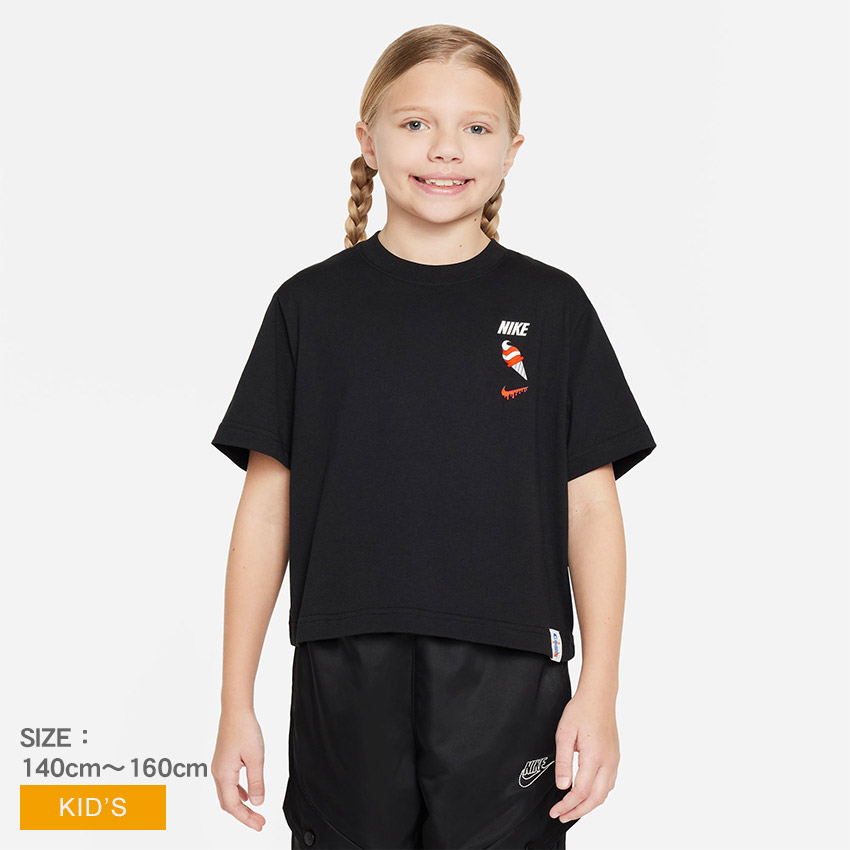 商品番号：24448621子ども 女の子 ウエア トップス 半袖 Tシャツ 普段着 ゆったり ブランド ロゴ プリント バックプリント カジュアル スポーティ おしゃれ 人気