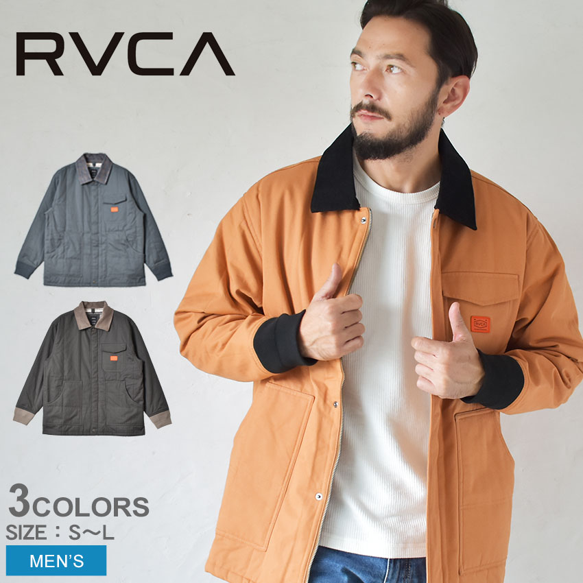 ルーカ ジャケット メンズ チェーンメール プラス ジャケット オレンジ グレー チャコール RVCA BC042774 トップス カジュアル ウエア 長