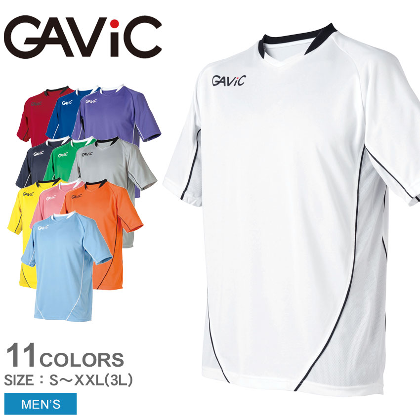 【ゆうパケット可】ガビック 半袖 Tシャツ メンズ ゲームトップ GAVIC GAME TOP GA6102 トップス ウェア ブランド 黒 白 吸汗速乾 gbcp