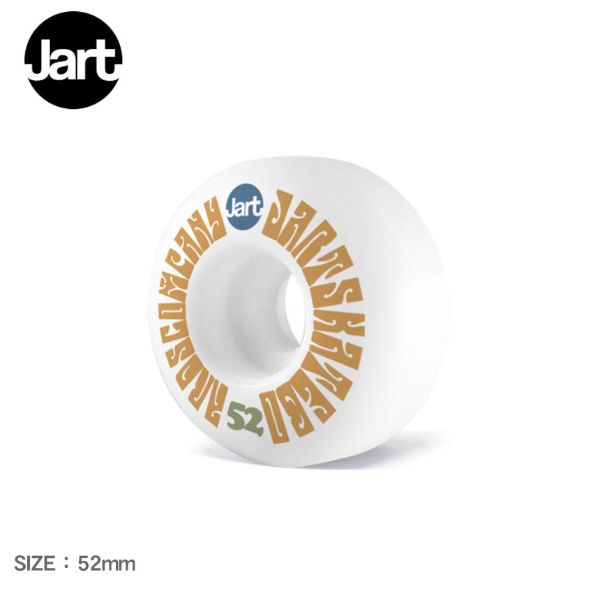 ジャート スケートボード ウィール レディース メンズ WOODSTOCK 52mm 102A ウィール パック ホワイト 白 オレンジ ブルー 青 JART SKATE
