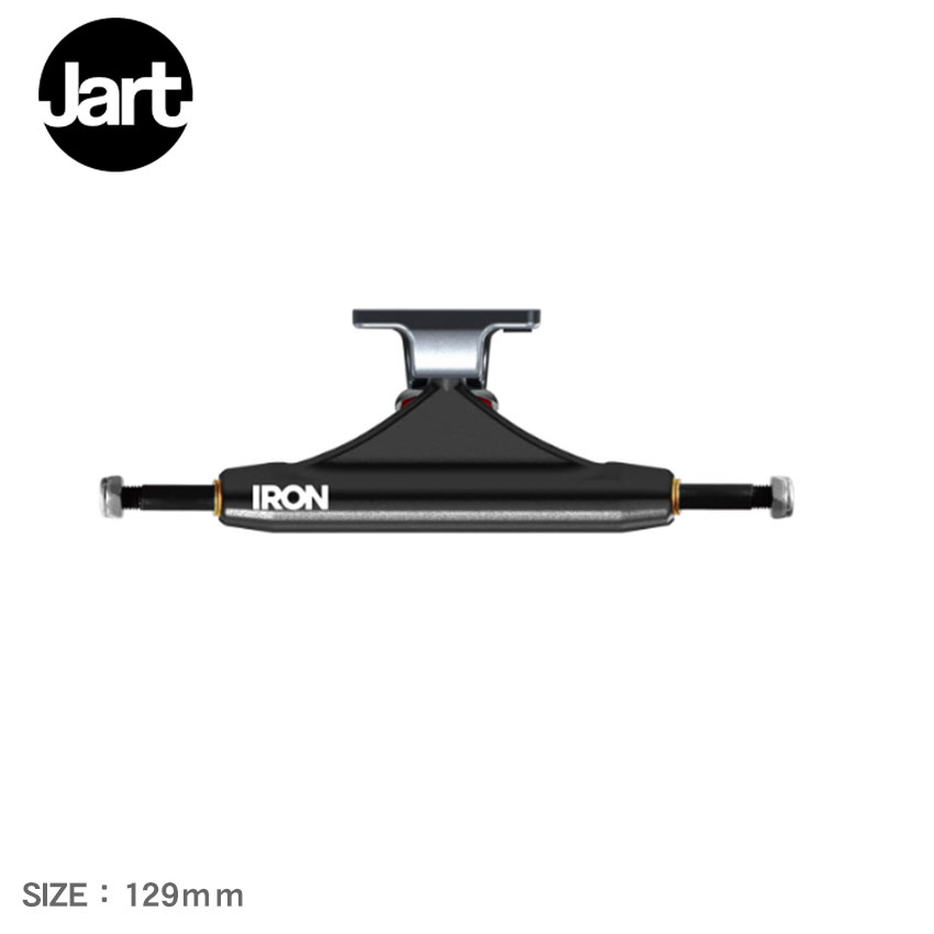 ジャート スケートボード トラック レディース メンズ IRON 129mm TRUCK HIGH ブラック 黒 JART SKATEBOARDS IRTR0021A010 スケートボー