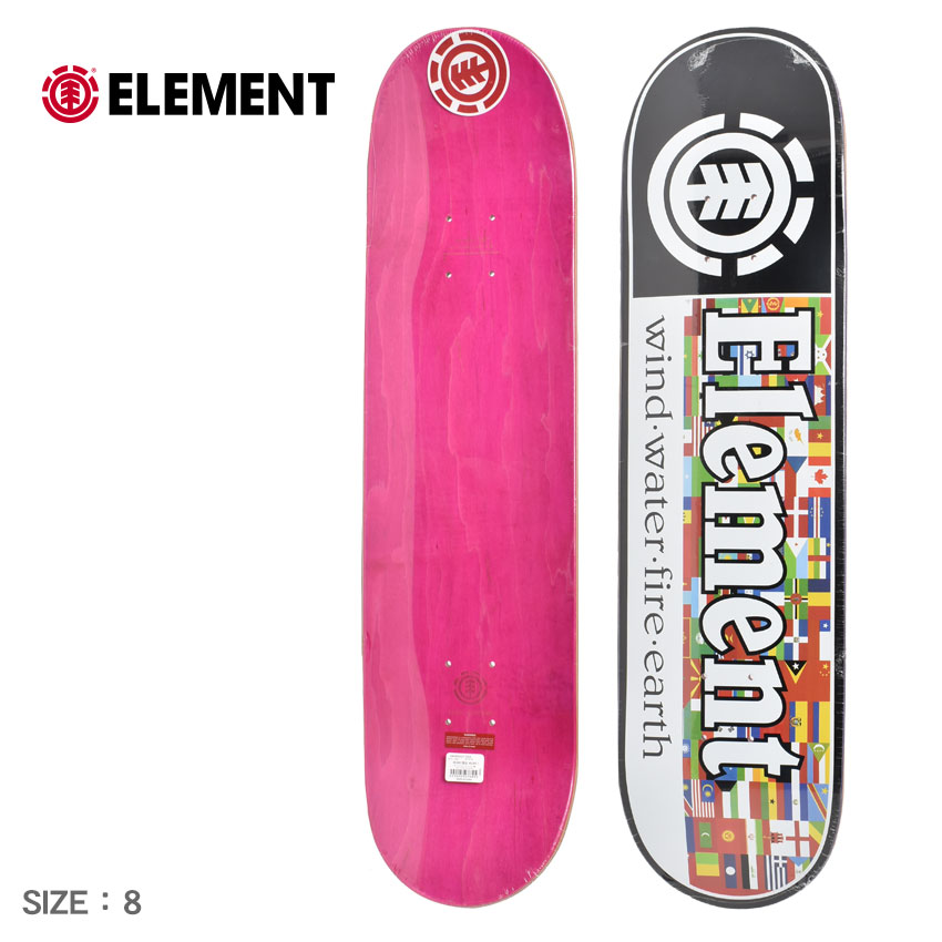 【ラッピング対象外】エレメント スケートボード レディース メンズ UNITED SECTION デッキ ピンク ELEMENT BA027052 スケボー ボード ス
