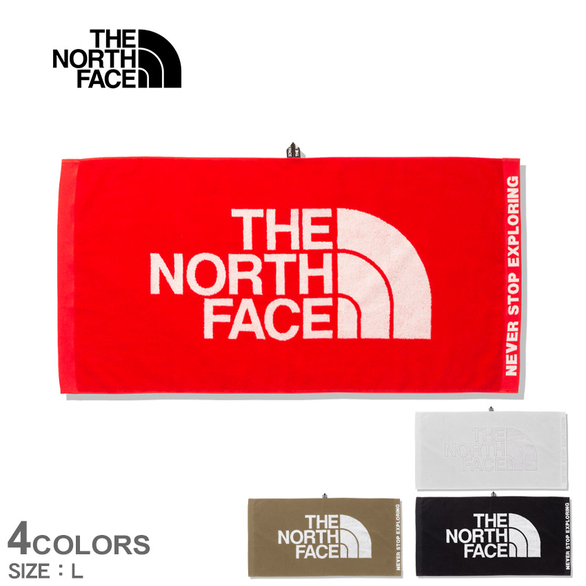 ザ ノースフェイス タオル レディース メンズ コンフォートコットンタオル L ブラック 黒 レッド 赤 THE NORTH FACE NN22100 ノースフェ