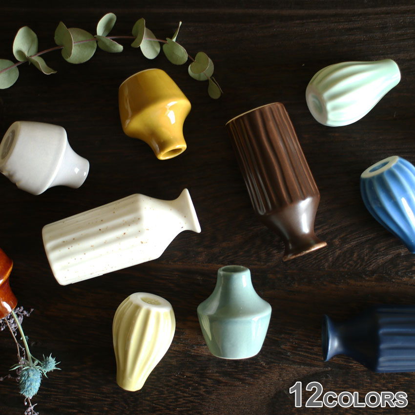 【ラッピング対象外】商品番号：7772-0022■採寸[単位(cm)]リンドウ/Φ25×H43mm（トップ：Φ8）ヒゴロモ/Φ30×H68mm（トップ：Φ8）スイセン/Φ32×H39mm（トップ：Φ8